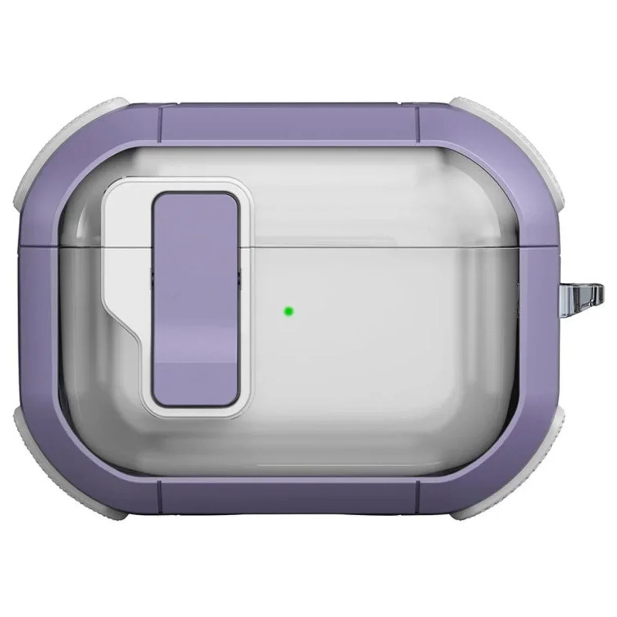 Футляр протиударний Locking Button для навушників Airpods Pro 2 / Pro Light Purple