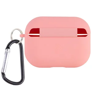 Силиконовый футляр с микрофиброй для наушников Airpods Pro 3 Розовый / Pink