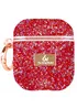 TPU чохол Bling World Rock Diamond для навушників AirPods 1/2 Червоний