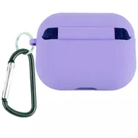 Силіконовий футляр з мікрофіброю для навушників Airpods Pro 3 Бузковий / Dasheen