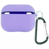 Силіконовий футляр з мікрофіброю для навушників Airpods Pro 3 Бузковий / Dasheen