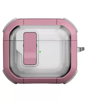 Футляр противоударный Locking Button для наушников Airpods 3 Pink