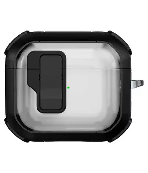 Футляр противоударный Locking Button для наушников Airpods 4 Black