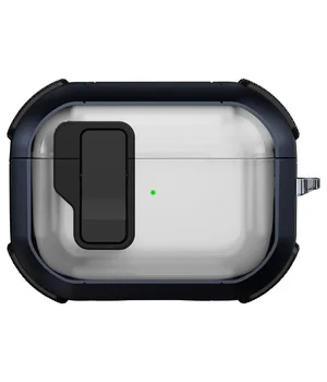 Футляр противоударный Locking Button для наушников Airpods Pro 2 / Pro Blue