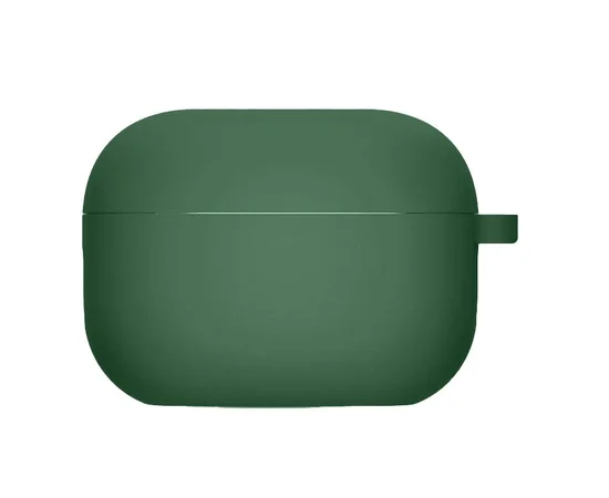 Силиконовый футляр с микрофиброй для наушников Airpods Pro 3 Зеленый / Pine Needle
