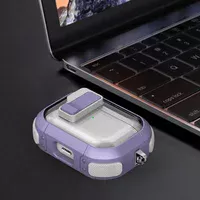 Футляр протиударний Locking Button для навушників Airpods Pro 3 Light Purple