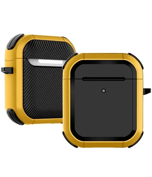 Протиударний футляр Black ed. для навушників Airpods 1/2 Yellow