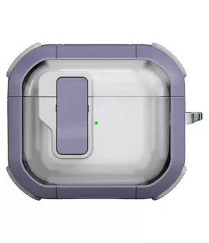 Футляр протиударний Locking Button для навушників Airpods 3 Light Purple
