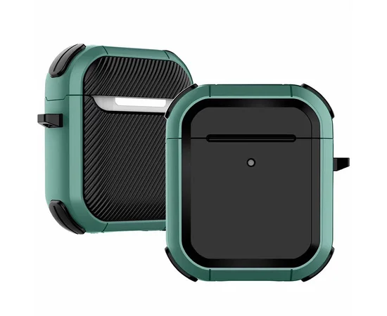 Протиударний футляр Black ed. для навушників Airpods 1/2 Apple Green