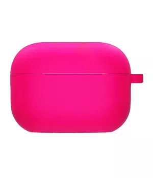 Силиконовый футляр с микрофиброй для наушников Airpods Pro 3 Розовый / Barbie pink