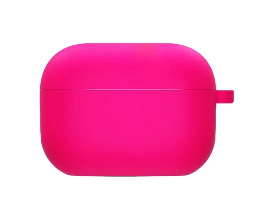 Силиконовый футляр с микрофиброй для наушников Airpods Pro 3 Розовый / Barbie pink