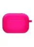 Силиконовый футляр с микрофиброй для наушников Airpods Pro 3 Розовый / Barbie pink