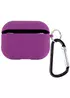 Силиконовый футляр с микрофиброй для наушников Airpods 4 Фиолетовый / Grape