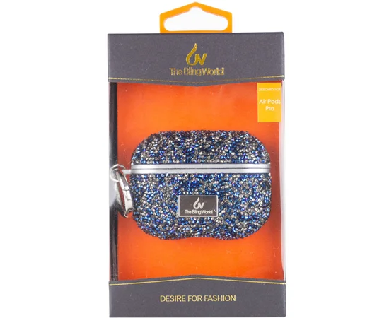 TPU чохол Bling World Rock Diamond для навушників AirPods 4 Синій