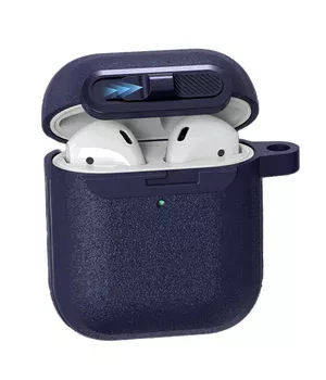 Футляр Frosted для наушников Airpods 1/2 Blue