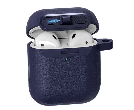 Футляр Frosted для навушників Airpods 1/2 Blue