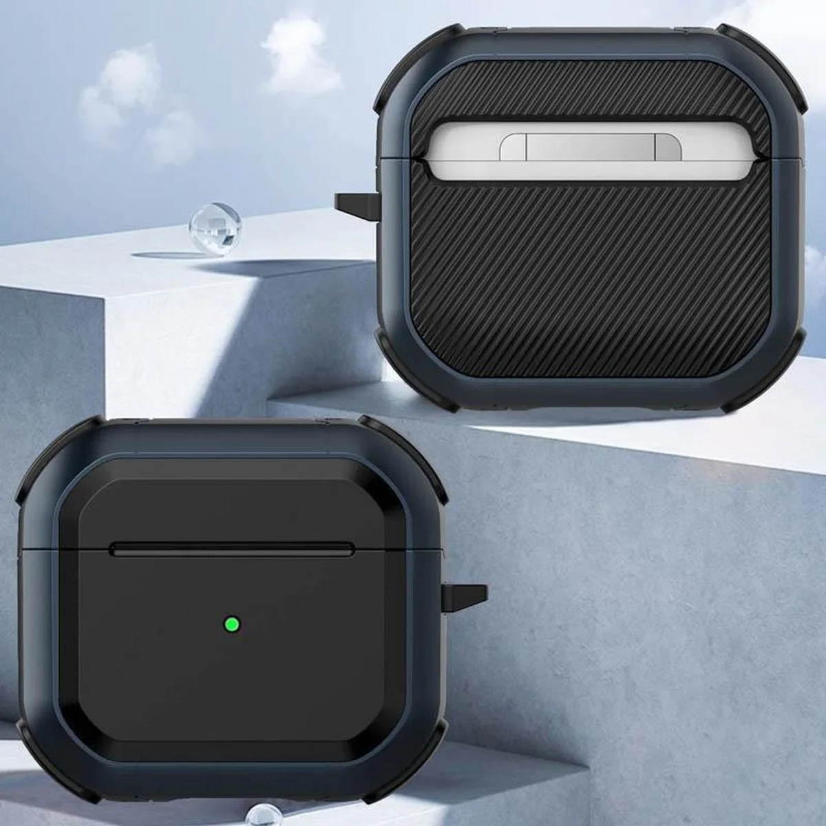 Протиударний футляр Black ed. для навушників Airpods 4 Blue