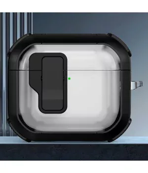 Футляр протиударний Locking Button для навушників Airpods 3 Black
