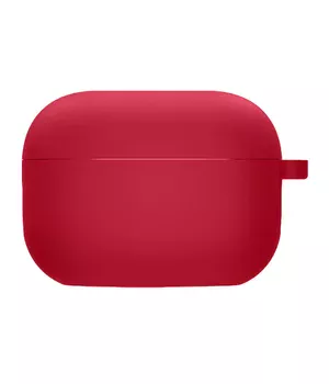 Силиконовый футляр с микрофиброй для наушников Airpods 4 Красный / Rose Red