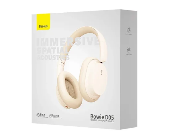 Накладні бездротові навушники Baseus Bowie D05 Wireless Headphones (NGTD02021) Creamy-white