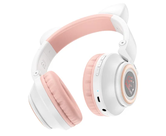 Bluetooth наушники BOROFONE BO18 Cat ear Белый