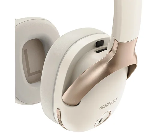 Накладные беспроводные наушники Acefast H2 Milky White