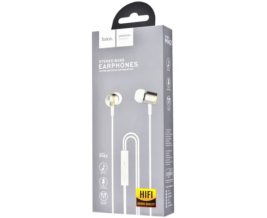 Стерео Наушники Hoco M42 Серебряный