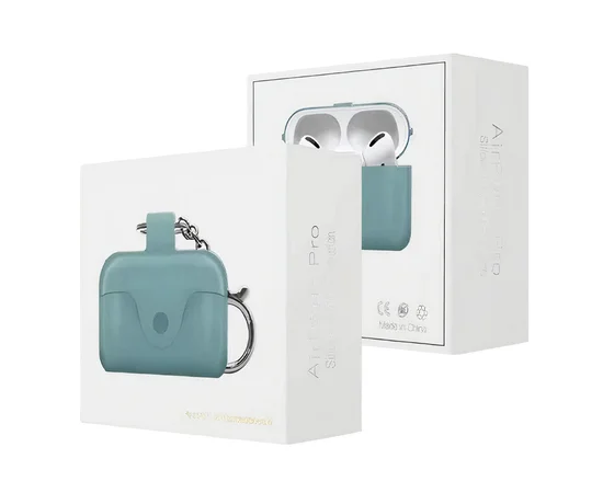 Силиконовый футляр на магните для наушников  AirPods Pro Бирюзовый / Beryl