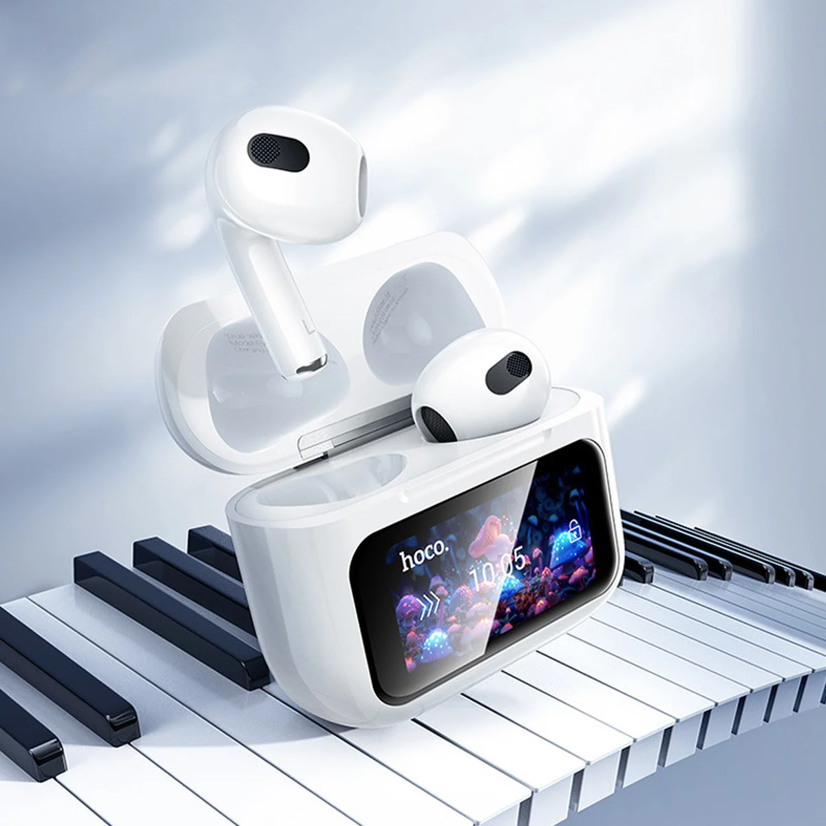 Беспроводные TWS наушники Hoco EW81 Elegant with Touch Screen ANC White