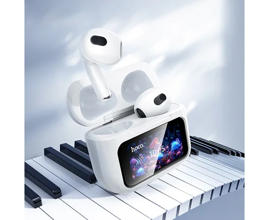 Бездротові TWS навушники Hoco EW81 Elegant with Touch Screen ANC White