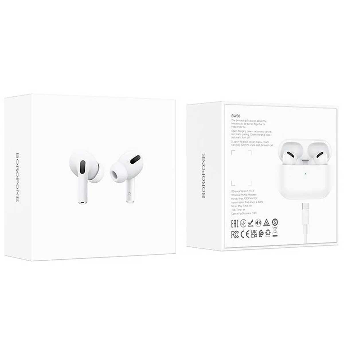 Беспроводные TWS наушники BOROFONE BW80 White