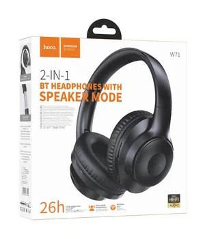 Накладные беспроводные наушники Hoco W71 Cool sound Black