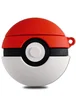 Силиконовый футляр Pokemon series для наушников AirPods + карабин Покебол/Красно-белый