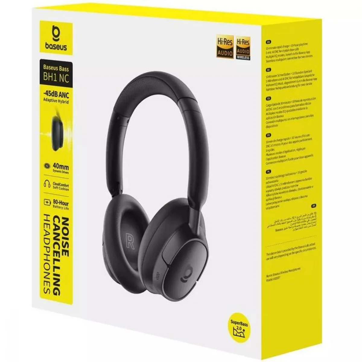 Накладные беспроводные наушники Baseus Bass BH1 ANC (A02037) Cosmic Black