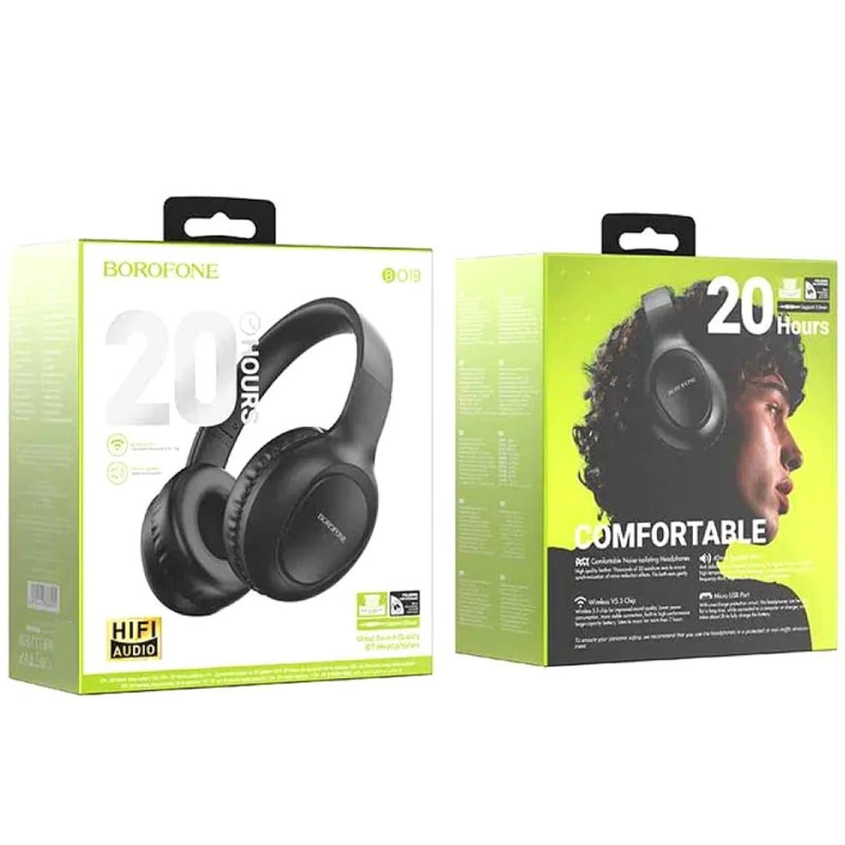 Bluetooth навушники BOROFONE BO19 Чорний