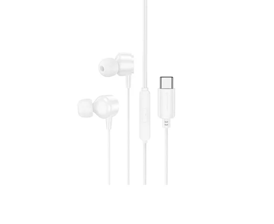 Наушники Borofone BM94 Sonar universal (Type-C/1.2m) White
