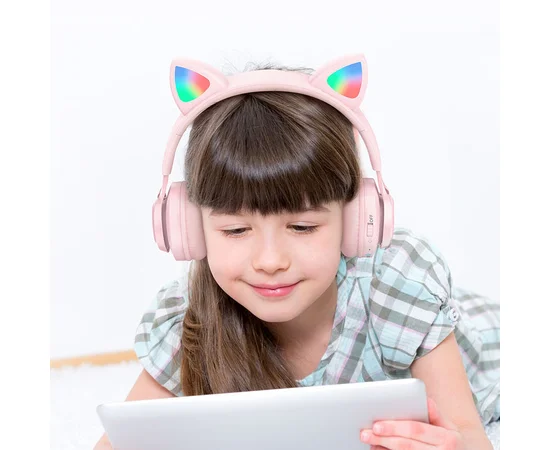 Наушники Hoco W39 Cat ear Pink