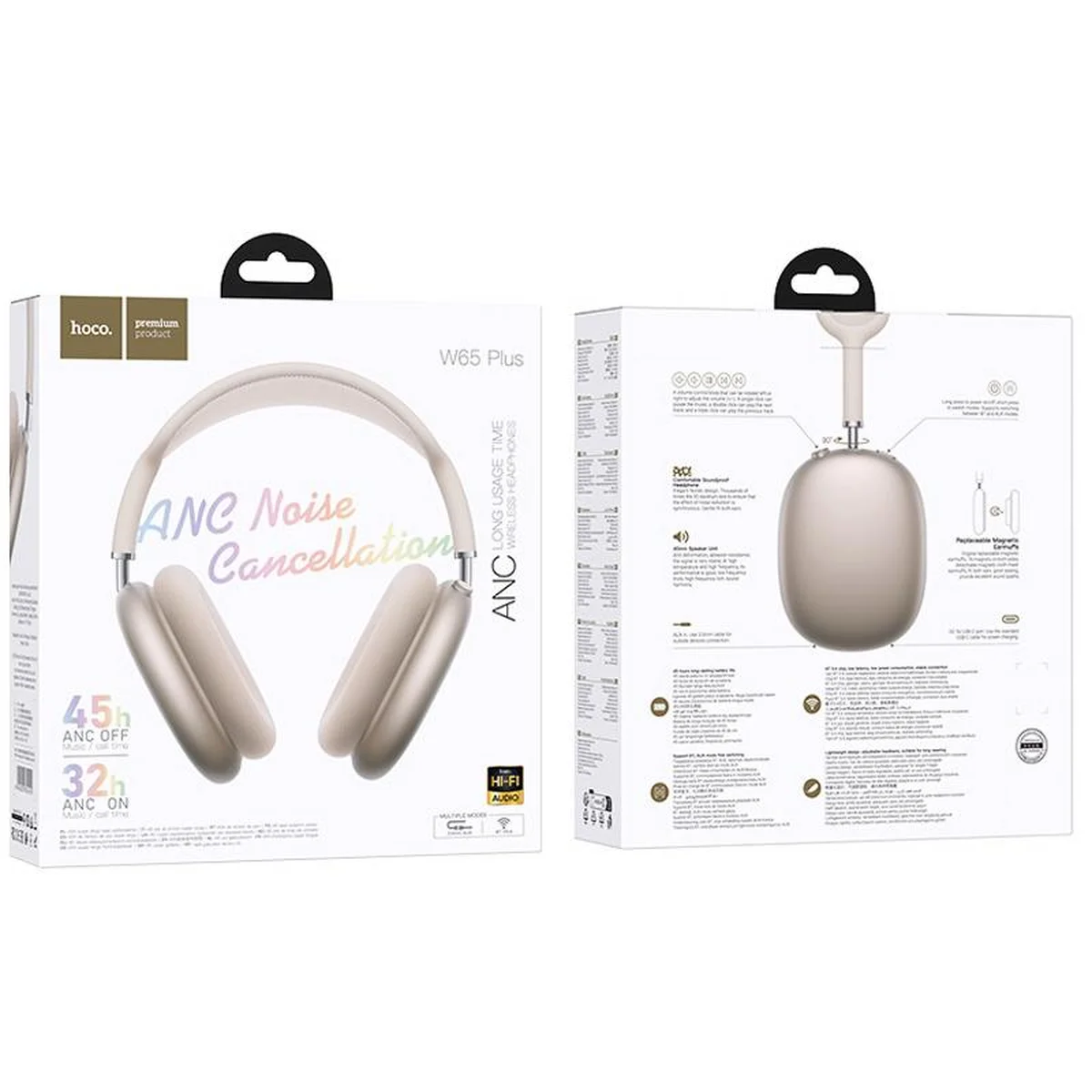 Накладные беспроводные наушники Hoco W65 Plus Happy ANC Star Color