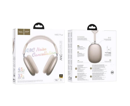 Накладные беспроводные наушники Hoco W65 Plus Happy ANC Star Color