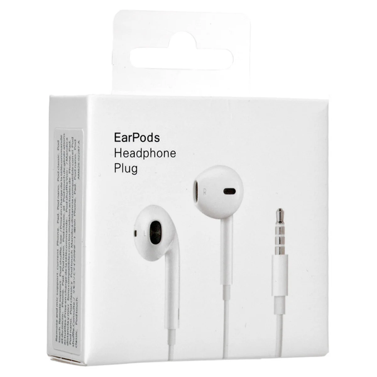 Гарнитура для Apple iPhone с регулировкой громкости, 3.5mm  (box) Белый