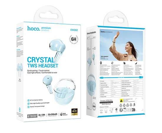 Бездротові TWS навушники Hoco EW202 Magic Purple