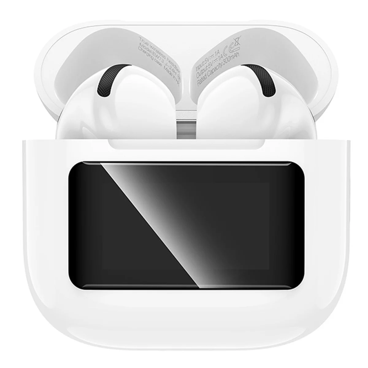 Бездротові навушники TWS Hoco EW73 Randy with Touch Screen White