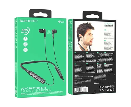 Bluetooth наушники Borofone BE59 Rhythm neckband Black