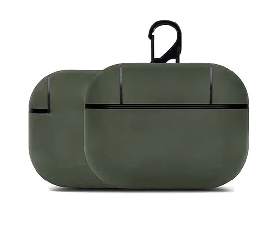 Футляр для наушников AirPods Pro с карабином Зеленый