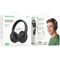 Накладные беспроводные наушники Borofone BO29 Fascinador Black