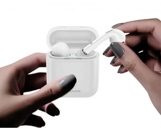 Беспроводные Bluetooth наушники USAMS US-LU001 с микрофоном Белый