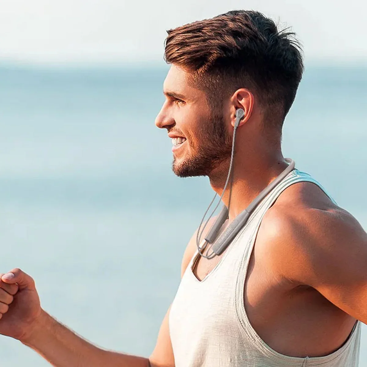 Bluetooth наушники Borofone BE59 Rhythm neckband Gray