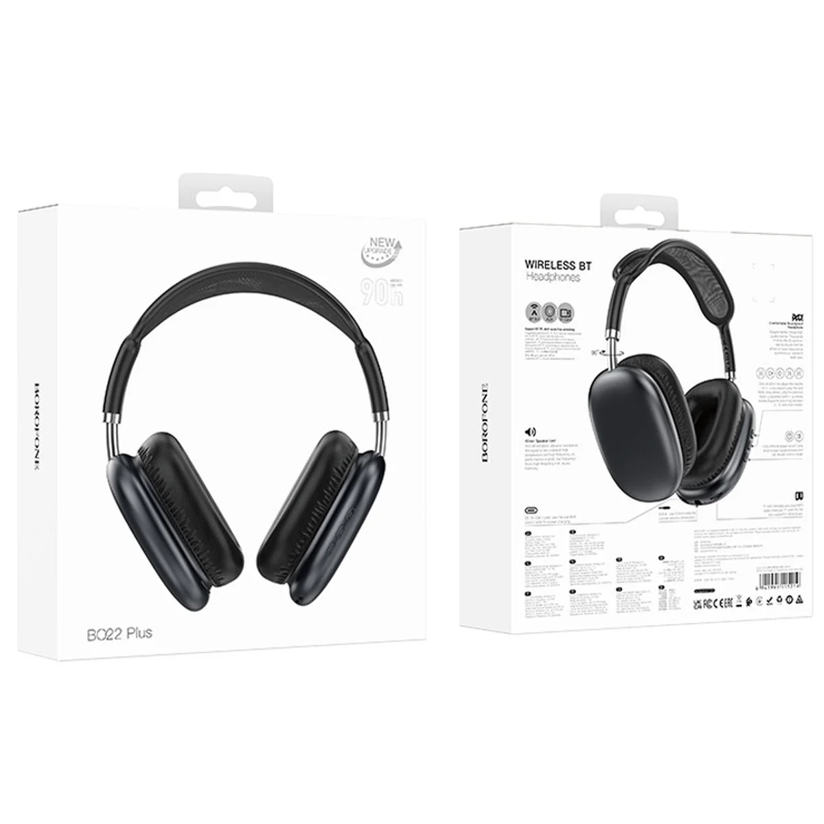 Накладные беспроводные наушники BOROFONE BO22 Plus Elegant Deep space gray