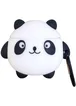Силиконовый футляр Panda для наушников AirPods Черно - белый