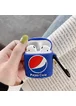 Силиконовый футляр Can для наушников AirPods2 Пепси / Синий